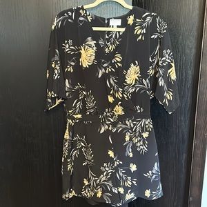 Witchery Floral Navy Blue Romper